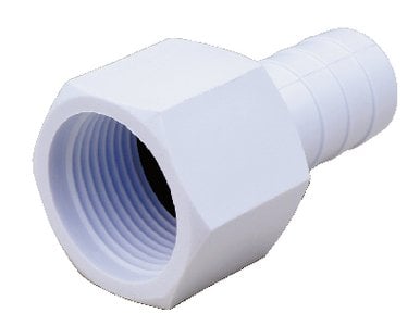 Attwood Marine - Acetal Connector 3/4"-14 NPSM To 3/4" I.D. Hose Fitting, White - 38993