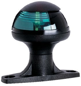 Attwood Marine - Pulsar Side Light, Raised Base, Green Lens - 5080G7