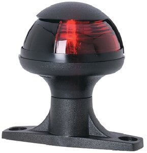 Attwood Marine - Pulsar Side Light, Raised Base, Red Lens - 5080R7