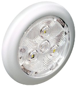 Attwood Marine - 2-3/4" Warm White Interior/Exterior Light w/White Bezel - 6320W7