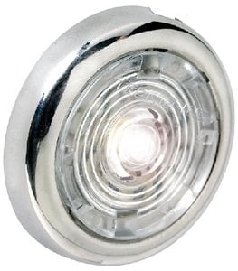 Attwood Marine - 1-1/2" White Interior/Exterior Light w/SS Bezel - 6342SS7