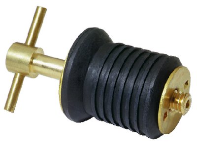 Attwood Marine - 1" Drain Plug with Brass T-Handle - 7526A7