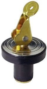 Attwood Marine - Livewell/Bailer Drain Plug - Brass Snap-Handle - 7533A7