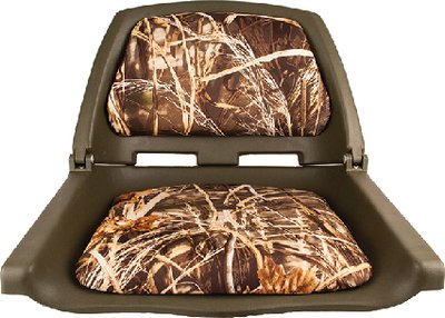 Attwood Marine - Padded Flip Boat Seat, Camoflauge - 98391GNMX