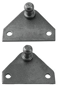 Attwood Marine - Flat Gas Spring Mounting Bracket - Ball Pem Forward - 2 Holes - Stainless Steel - SL40SSP37