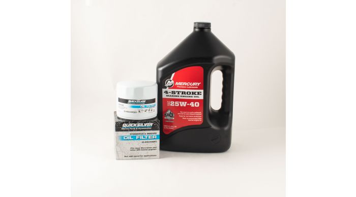 Mercury QuickSilver MerCruiser 3.0L & 4.3L Four Stroke FC-W 25W-40 Oil Change Kit - 2002-Current