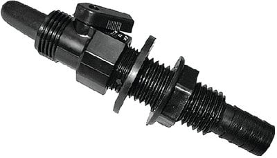 Cook Mfg - Straight Aerator Head w/Shut-Off Valve, 3/4" Black - AHV1DP