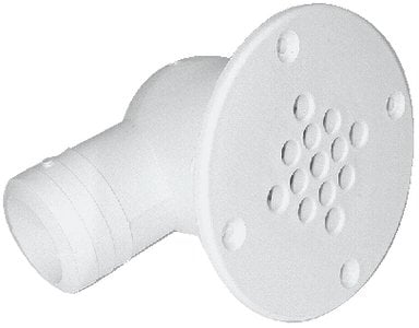 Cook Mfg - Cockpit Scupper Drain 90 Degree Outlet 1-1/2", White - CSD92DP