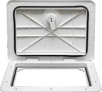 Cook Mfg - Sure-Seal Non-Locking Access Hatch 12-3/4" x 17-3/4", Polar White - HAT13172DP