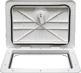 Cook Mfg - Sure-Seal Non-Locking Access Hatch 12-3/4" x 17-3/4", Polar White - HAT13172DP