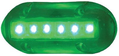 Cook Mfg - High Intensity LED Underwater Lights, 6 Green LEDs - LED51868DP