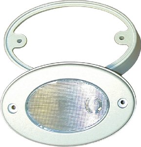 Cook Mfg - T-H LED Oval Light With Mounting Ring, White - LEDOCL2KDP