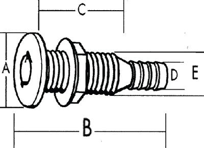 Cook Mfg - Thru Hull 3/4 Straight White - TH752DP