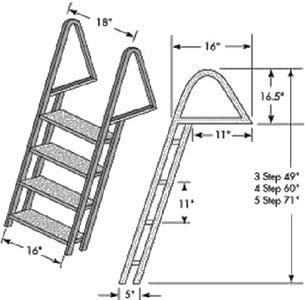 Tiedown Engineering - Galvanized Dock Ladder - 28274