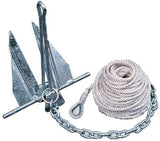 Tiedown Engineering - Quik-Set Hooker Anchor Kit - Includes Anchor, Anchor Line, Chain and (2) Shackles - 95090