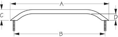 Sea-Dog Line - Stud Mount Hand Rail - Formed 304 Stainless Steel - 3/4" Outside Diameter - 5/16" Fastener - 2541181