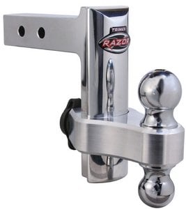 Trimax Locks - 6IN ALUMINUMDROP HITCH DUAL,ADJUSTABLE ALUMINUM HITCHWITH LOCK - TRZ6AL