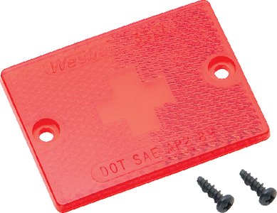 Wesbar - Replacement Sidemarker Lens Reflector - Red - 003337