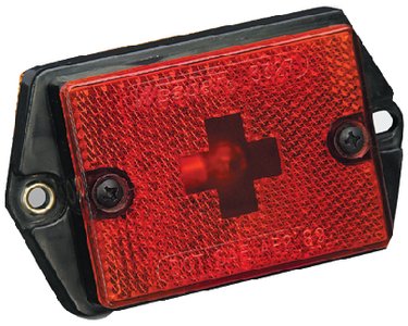 Wesbar - Clearance/Side Marker Lights With Reflex Lens - Ear Mount - Red - 203133