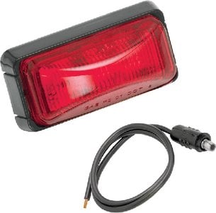 Wesbar - LED Rectangular Marker/Clearance Light - 2.6 inch x 1.2 inch x 1.03 inch - Red - 401581
