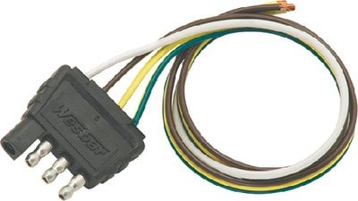 Wesbar - Wunside Trailer Connector Bulk - 4-way Wire Harness - 18 inch - 502401