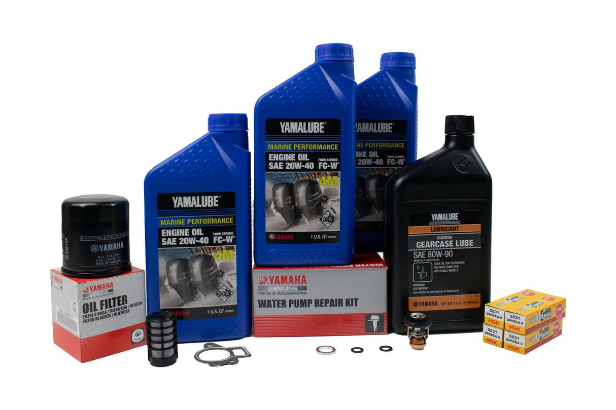 Yamaha F50 300 Hour Service Maintenance Kit - Yamalube 20W-40 - 2000-2004