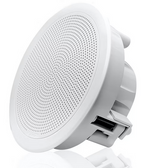 FUSION - FM-F65RW FM Series 6.5" Flush Mount Round Marine Speakers - White Grill - 120W - 010-02299-00