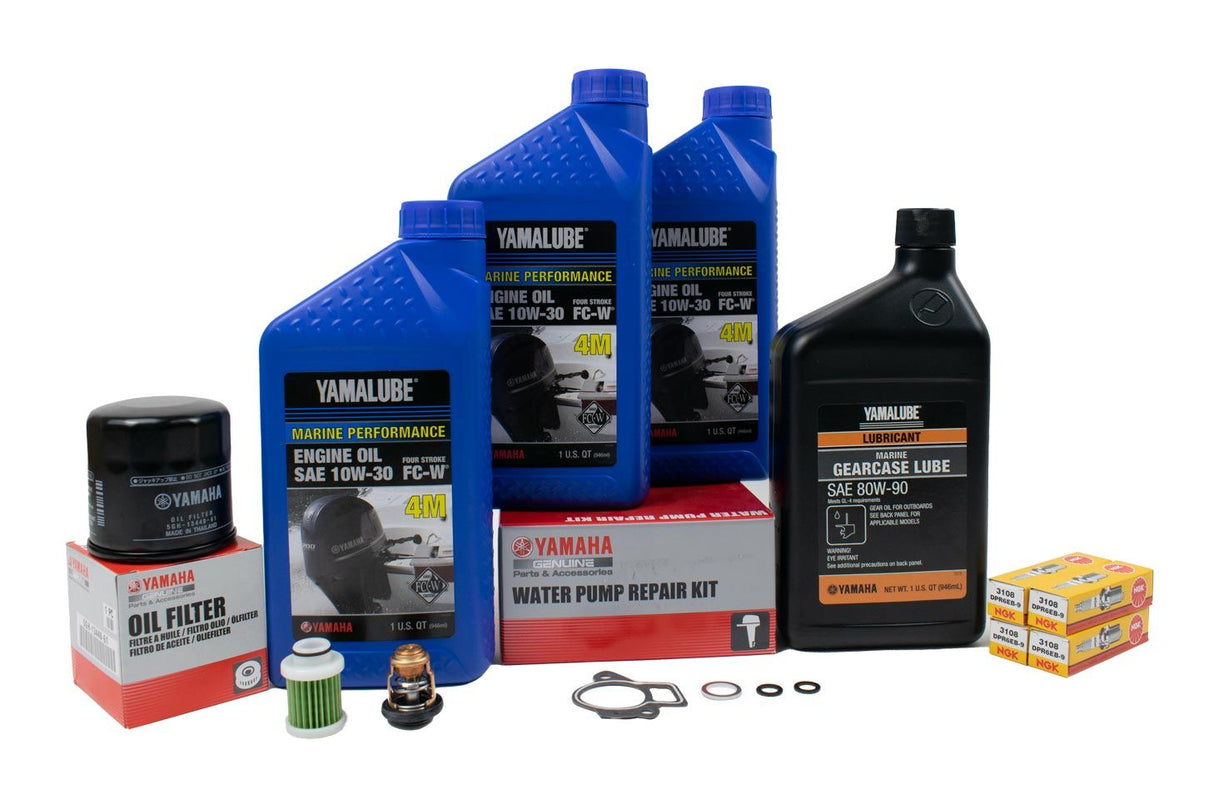 Yamaha F60 300 Hour Service Maintenance Kit - Yamalube 10W-30 - 2006 - 2020