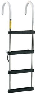 Garelick - EEz-In Telescoping 4 Step Stainless Steel Pontoon Boarding Ladder - 12340