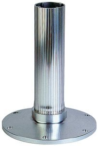 Garelick - EEz-in Fixed Overall Height 2.875" Seat Base, Ribbed Stanchion, Satin Anodized Finish - 75515