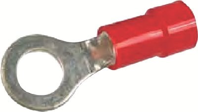 Helm Products, Inc - 8 AWG INSUL LUG RINGS 5/16 20,INSULATED BRAZED LUG RINGS - 4078C