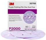 3M - Hookit Purple Finishing Film Abrasive Disc 260L - 6 inch - P2000 Grit - 50 Pack - 30766