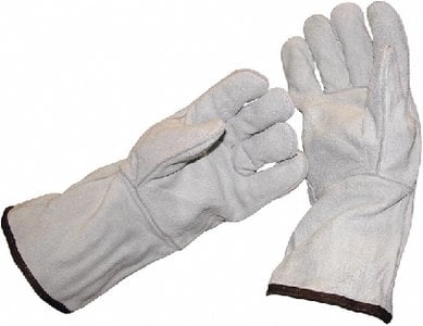 Shrinkwrap - Long Cuff Leather Safety Gloves - DS009