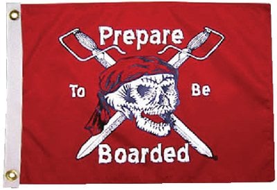 Taylor Made - Pirate Heads Flag - 12" x 18" - Prepare To Be Boarded - 1803