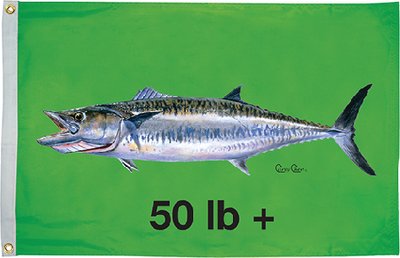 Taylor Made - Carey Chen Offshore Fish Flag - 24" x 36" - King Mackerel 50 - 1943