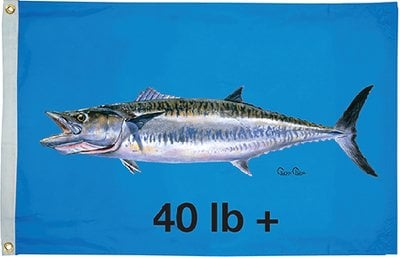 Taylor Made - Carey Chen Offshore Fish Flag - 16" x 24" - King Mackerel 40 - 1945