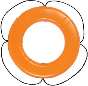 Taylor Made - Polyethylene Shell Life Ring Buoy - Orange - 24" - 569