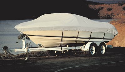 Taylor Made -  Boat Guard Eclipse Boat Cover With Storage Bag, Tie-Down - Fits V-Hull Runabout Bow Rider Boat 21' - 23' - 70192