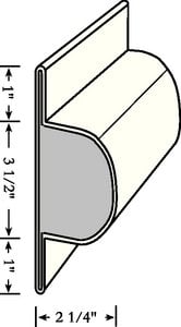 Taylor Made - Perimeter Single Dock & Post Bumper - Large 5-1/2" W x 2-1/4" D x 4' L - DB440