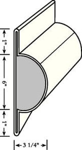 Taylor Made - Perimeter Single Dock & Post Bumper - Extra Large 8" W x 3-1/4" D x 4' L - DB640