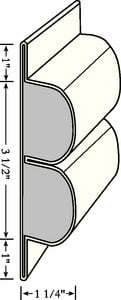 Taylor Made - Perimeter Double Dock & Post Bumper - Small 5-1/2" W x 1-1/4" D x 4' L - DDB240