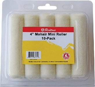 Redtree - 4" Mohair Mini Roller Refill, 10/Pk - 36031