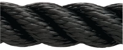 New England Ropes - 3 Strand Nylon Dockline, 5/8 X 50 Black - 60542000050