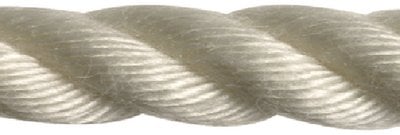 New England Ropes - 3-Strand Spun Poly 3/8" x 600', White - 72301200600
