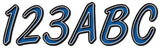 Hardline Products - 3" Boat Lettering Registration Kit - Series 400 - Blue/Black - BLBKG400