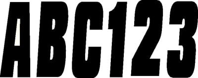 Hardline Products - 3" Boat Lettering Registration Kit - Series 350 - Black - BLK350EC