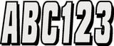 Hardline Products - 3" Boat Lettering Registration Kit - Series 320 - Silver/Black - SIBLK320