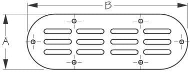 Sea-Dog Line - Locker Vents - Stainless Steel - 6-3/4" x 2-3/8" - 3316201