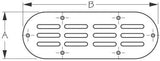 Sea-Dog Line - Locker Vents - Stainless Steel - 6-3/4" x 2-3/8" - 3316201