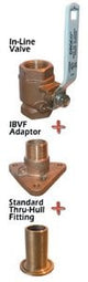 Groco - IBV-F Bronze Flanged Adaptor For In-line Ball Valve to Thru-Hull - IBVF2500